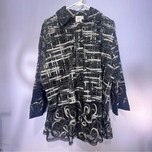 Parsley & Sage Olivia Jacket - 3X - NWT Black and White